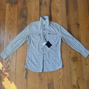 John-varvatos Men's Grey and Blue Shirt